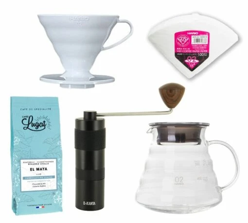 Pack Slow Coffee : Moulin à Café D-Kanta MG05 + Kit V60 -CaféStyle Boutique pack pour slow coffee 1 1