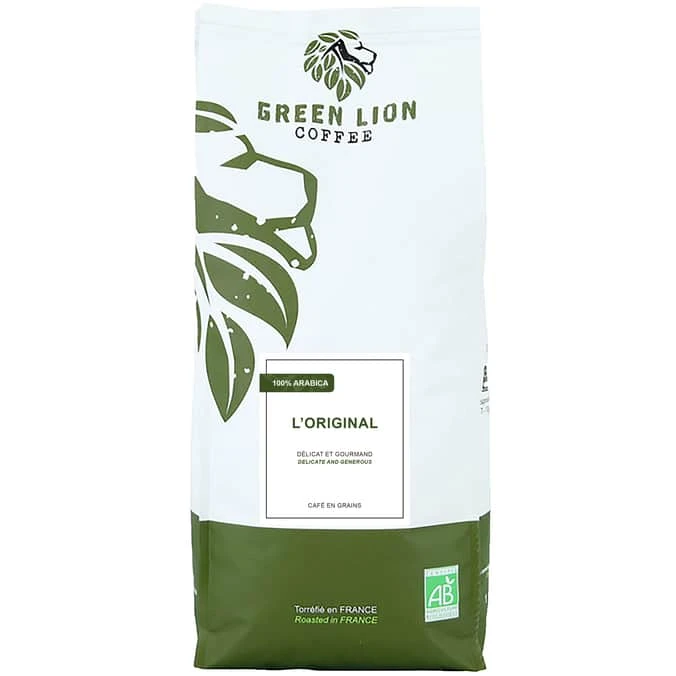 1Kg Café En Grain Bio L'Original - GREEN LION COFFEE 1 1Kg Café En Grain Bio L'Original - GREEN LION COFFEE