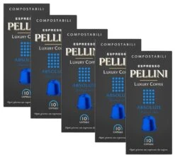 50 Capsules Compatibles Nespresso® Compostables PELLINI - Absolute