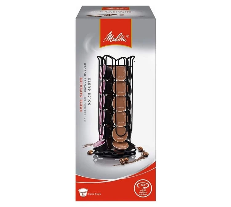 Porte Capsules Distributeur Noir Pour Nescafe Dolce Gusto - 24 Capsules- Melitta 2 Porte Capsules Distributeur Noir Pour Nescafe Dolce Gusto - 24 Capsules- Melitta – Image 2
