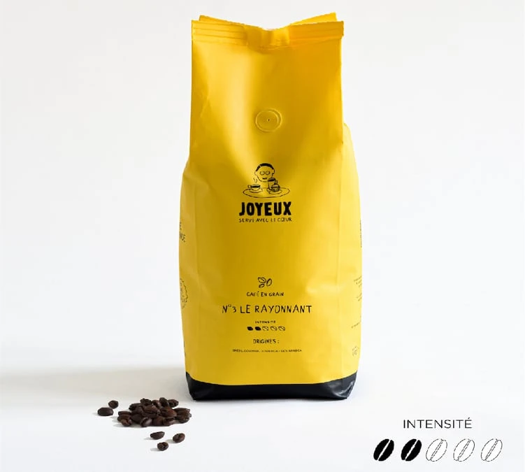 Café En Grains - Café Joyeux N°3 Le Rayonnant - 1kg 1 Café En Grains - Café Joyeux N°3 Le Rayonnant - 1kg