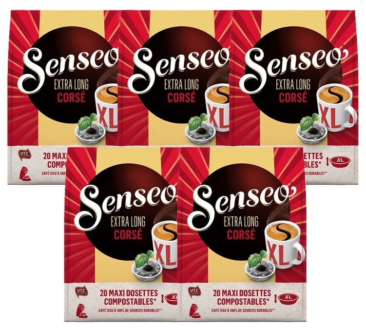 Pack 100 Dosettes Souples XL Corsé - SENSEO 1 Pack 100 Dosettes Souples XL Corsé - SENSEO