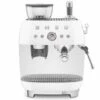 Machine Expresso SMEG EGF03WHEU Blanche Années 50 Avec Moulin Intégré