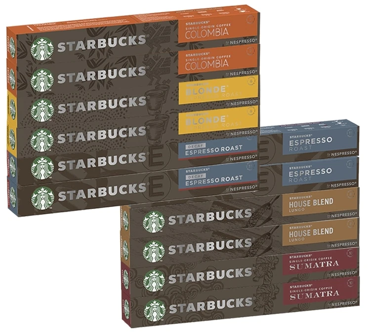120 Capsules Starbucks Compatibles Nespresso® - Pack Découverte 1 120 Capsules Starbucks Compatibles Nespresso® - Pack Découverte