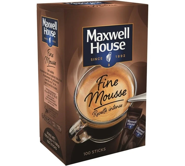 Maxwell House Qualité Filtre Fine Mousse Recette Intense 100 Sticks 1 Maxwell House Qualité Filtre Fine Mousse Recette Intense 100 Sticks