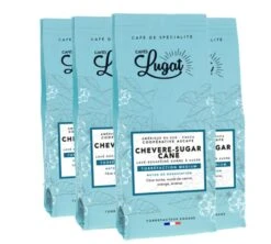 4x250 G Café En Grains : Amérique Du Sud - Chevere Décaféiné Sugar Cane - Cafés Lugat