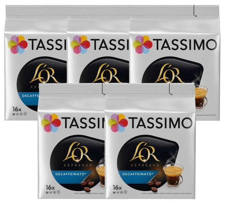 Pack Dosette Tassimo L'Or Espresso Décaféiné - 5 X 16 T-Discs 1 Pack Dosette Tassimo L'Or Espresso Décaféiné - 5 X 16 T-Discs