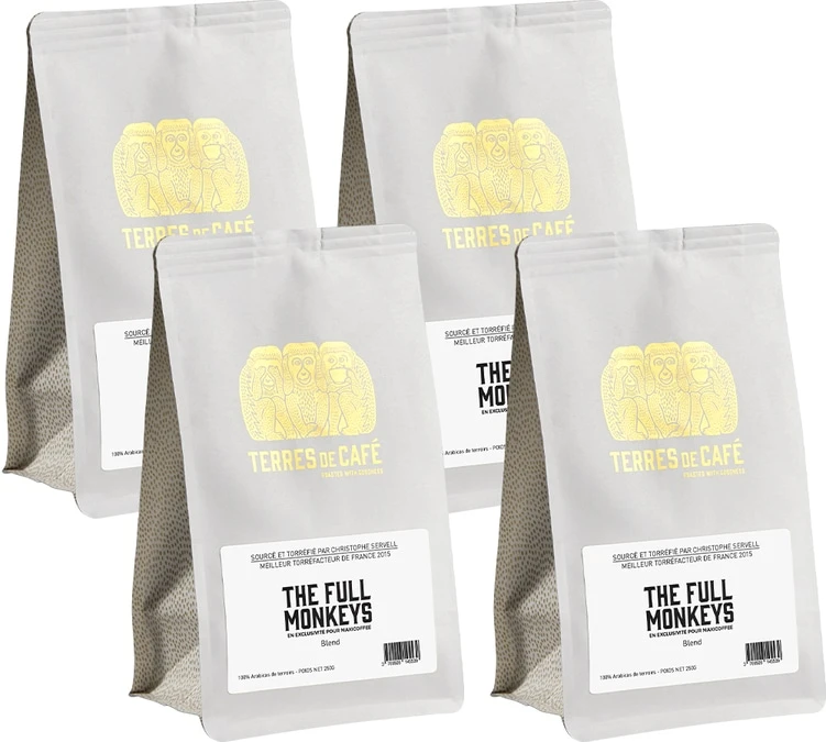 Café En Grains Terres De Café The Full Monkeys (Exclu MaxiCoffee) - 1Kg - Terres De Café 1 Café En Grains Terres De Café The Full Monkeys (Exclu MaxiCoffee) - 1Kg - Terres De Café