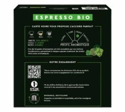 60 Capsules Compatibles Nespresso® - Espresso BIO - CARTE NOIRE -CaféStyle Boutique x60 back espresso bio