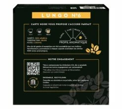 60 Capsules Compatibles Nespresso® Espresso Lungo N°6 - CARTE NOIRE 8 60 Capsules Compatibles Nespresso® Espresso Lungo N°6 - CARTE NOIRE -CaféStyle Boutique x60 n6 back