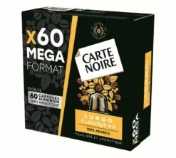 60 Capsules Compatibles Nespresso® Espresso Lungo N°6 - CARTE NOIRE 9 60 Capsules Compatibles Nespresso® Espresso Lungo N°6 - CARTE NOIRE -CaféStyle Boutique x60 n6 side