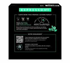 60 Capsules Compatibles Nespresso® - Espresso Classique N°7 - CARTE NOIRE -CaféStyle Boutique x60 n7 back